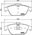 BREMBO Bremsbelagsatz, Scheibenbremse Hinterachse für MERCEDES-BENZ