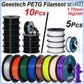 5/10Pcs Geeetech PETG 3D Drucker Filament 1.75mm 1kg/rolle Qualität Filament DE