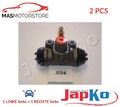 RADBREMSZYLINDER TROMMELBREMSE PAAR HINTEN JAPKO 67K04 2PCS V FÜR KIA PRIDE