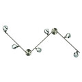 Energiespar Spotbalken Deckenspot 6 Flg. Dekorglas 6x E14 7W