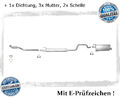Auspuffanlage für Opel Meriva A 1.6  64/74KW Auspuff Flexrohr Schelle ab Kat