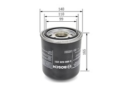 BOSCH Lufttrocknerpatrone Druckluftanlage 0 986 628 251 für MERCEDES UNIMOG M 42