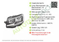 Hauptscheinwerfer für VW T6 Pritsche Multivan Transporter / 15-24 Valeo