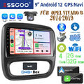 Android 12 DAB+ CarPlay Autoradio GPS Navi RDS Kamera Für Opel Vivaro B 2014-19