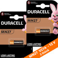 2 x Duracell MN27 V27A A27 8LR732 12V Batterie Rundzelle Alkaline Fernbedienung
