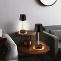 Tischlampe Nachttischlampe Tischleuchte höhenverstellbar LED Touchdimmer Akku 2x