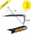75x28,5mm •90-170cm • Kombi-Treppenkantenprofil •mit doppel Einlage Schwarz