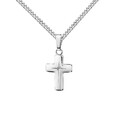 Kleines Damenkreuz Anhänger 585 Weißgold 14 Karat mit Kette oder ohne Kette