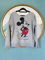 Disney Mickey Maus Pullover Sweatshirt Sweater Comic Grau Schwarz Rot M/L 40