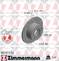 2x Bremsscheibe voll 100.1217.52 ZIMMERMANN für AUDI SKODA VW
