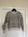 Paula Echevarria Primark Fair Isle Strickpullover klobiger Pullover Größe 12-14 UK M