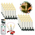 10x-50x LED Weihnachtskerzen Warmweiß Kabellose Christbaumkerzen inkl Batterien