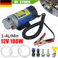 12V 100W Ölabsaugpumpe Elektrisch Diesel Absaugpumpe 1-4 L/min Ölwechselpumpe DE