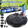 1,5W Solar Springbrunnen Pumpe Solar Fontäne Teichpumpe Garten Wasserspiel Pumpe