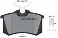 Textar 2355401 Bremsbelagsatz, Scheibenbremse für AUDI PEUGEOT RENAULT SEAT VW