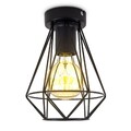 Deckenleuchte Vintage Draht Schwarz Ø16,5cm max. 40W E27 Retro Industrie Lampe