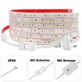 230V LED Streifen Stripe 2835 120LED/m Selbstklebend Lichtband Lichterkette IP67