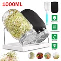 2er Sprossenglas Set Sprossen Keimglas Sprouting Jar 1000ml Glas Keimgläser DE