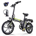 Klapprad 16 Zoll Elektrofahrrad 250W E-Bike Damen/Herren City EBike 36V