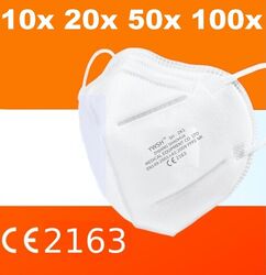  FFP2 Maske Atemschutz 5 lagig CE zertifiziert. 10x 20x 50x100x Stk. Sofort Lieferbar. ⭐⭐⭐⭐⭐ deutsche Händler