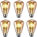 2-6x Birnen LED E27 Lamp Vintage Edison Filament Glühbirne Nostalgie Retro Bulbs