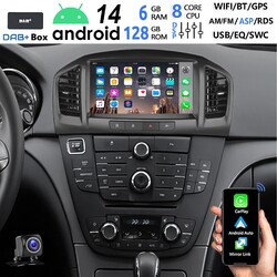 8-Kern Android 14 DAB+ Autoradio Carplay Für Opel Insignia 2008-2012 6+128G +Kam