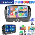 6+128G Android 14 Autoradio Apple Carplay Für Fiat 500 2016-2019 GPS Navi KAM BT