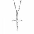 Anhänger Kreuz 925 Sterling Silber Zirkonia Kettenanhänger Kette Schmuck  
