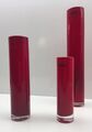 3 Vasen, Glas, rot/ dunkelrot, unbenutzt, 30, 20 und 15 cm hoch Cultus by Spang