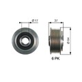Generatorfreilauf DriveAlign™ GATES OAP7160 für ER BL CX BK MAZDA AWD DISi MPS