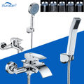 Duschset Wannenarmatur Badewannenarmatur Wasserfall Wasserhahn mit Handbrause