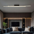 Deckenlampe Deckenleuchte Wohnzimmerleuchte schwarz opal Flurlampe LED L 110 cm