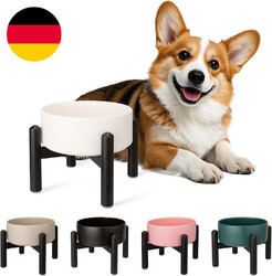 Futternapf Hund Erhöht Hundenapf Keramik - Fressnapf Hoch Mit Edelstahlständer -