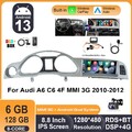 Android 13 4G Autoradio Carplay DAB+ CAM 6+128G Für Audi A6 C6 4F MMI 3G 10-12