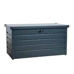 Metall Auflagenbox Kissenbox Gartentruhe Gartenbox Aufbewahrungsbox Anthrazit✔ abschließbar ✔ inkl. 2 Schlüssel ✔ 350 Liter Stauraum