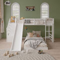 Etagenbett 90x200 + 90x200 cm Kinderbett Hochbett mit Stauraum Treppe, Rutsche
