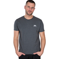 Alpha Industries Herren T-Shirt Basic Small Logo charcoal heather/white S grau