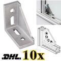 10 Stück Schwerer Winkel Verbinder für Aluprofil 38*78mm Nut8 Profilverbinder