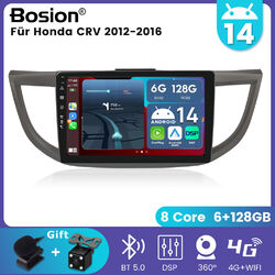 DAB+ Für Honda CRV 2012-2016 Android 14 Car Autoradio GPS Navi Carplay 6+128GB