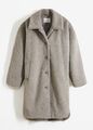 Mantel mit Knopfleiste Gr. 48 Grau Meliert Damen Jacke Parka Coat Anorak Neu