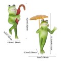 Harz Frosch Blumentopf Anhänger entzückende Gartendekoration Statuen 2er Set