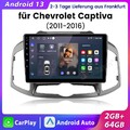 2+64G Für Chevrolet Captiva 2011-2016 10"Android13 Carplay Autoradio BT GPS NAVI