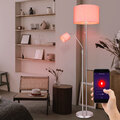 Stehlampe Leseleuchte Standleuchte Smart LED Alexa Google verstellbar Textil