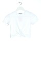 TALLY WEIJL Cropped Top Damen Top Gr. DE 34 weiß Casual-Look