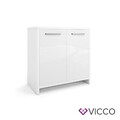 Waschbeckenunterschrank Unterschrank Badschrank Kiko Weiß Hochglanz Vicco