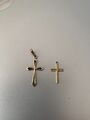goldenes Kreuz für Kette, meist für Konfirmation oder Kommunion verwendet