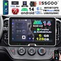 DAB+ 6+128G Autoradio mit 10,1 Zoll Bildschirm Carplay Android 14 1 Din DVR +Kam