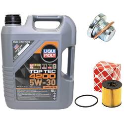 Motoröl Set 5W-30 5 Liter + Ölfilter + Ölablassschraube für Volvo V70 III S80 II