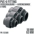 PVC-U PVC Klebe Fittings Verschraubung O-Ring Außengewinde AG Muffe PN 10 Bar