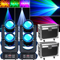 4X 200W 18 Prisma 8Gobo LED Beam Moving Head Bühnenlicht DMX DJ Partylicht +Case